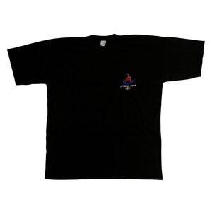 Athens 2004 Olympics Embroidered T-Shirt Black Mens Large Made in Greece